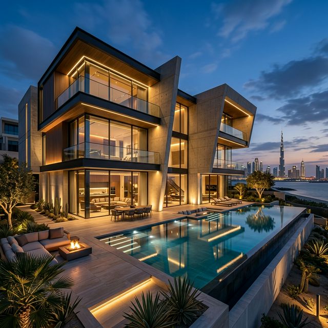 Premium Modern Villa Exterior Architecture